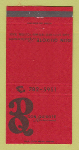Matchbook Cover - Don Quixote Restaurant Houston TX 30 Strike