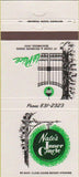 Matchbook Cover - Nate's Inner Circle Beachwood OH 30 Strike