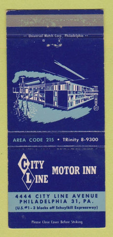 Matchbook Cover - City Line Motor Inn Philadelphia PA 30 Strike