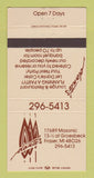 Matchbook Cover - Dante's Restaurant Fraser MI WEAR 30 Strike
