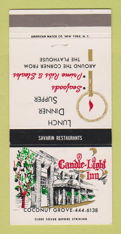 Matchbook Cover - Candle Light Inn Bal Harbour FL Miami 30 Strike