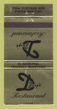 Matchbook Cover - D Jay's Restaurant Winnipeg MB 30 Strike