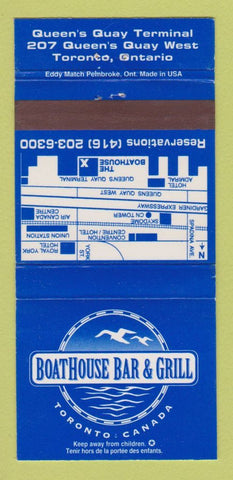 Matchbook Cover - Boat House Bar Grill Toronto ON 30 Strike