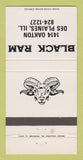 Matchbook Cover - Black Ram Restaurant Des Plaines IL WEAR 30 Strike