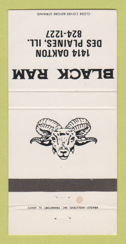 Matchbook Cover - Black Ram Restaurant Des Plaines IL WEAR 30 Strike
