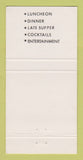 Matchbook Cover - Black Ram Restaurant Des Plaines IL WEAR 30 Strike