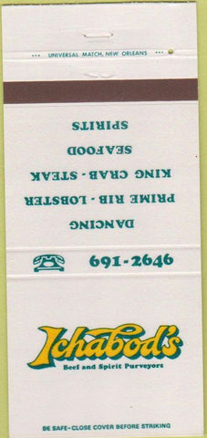 Matchbook Cover - Ichabod's Restaurant Dallas TX 30 Strike
