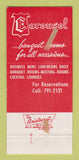 Matchbook Cover - Carousel Restaurant Clinton Township MI 30 Strike