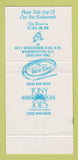 Matchbook Cover - Tony Joe's Seafood Place  Washington DC 30 Strike