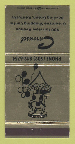 Matchbook Cover - Carousel Restaurant Bowling Green KY WEAR 30 Strike