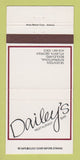 Matchbook Cover - Dailey's Restaurant Bar Atlanta GA 30 Strike