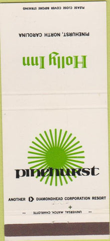 Matchbook Cover - Holly Inn Restaurant Pinehurst NC 30 Strike