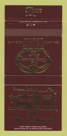 Matchbook Cover - The David Duncan House Don Mills ON 30 Strike
