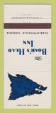 Matchbook Cover - Boar's Head Inn Charlottesville VA 30 Strike