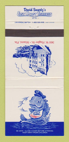 Matchbook Cover - David Swartz's East Coast Fisheries Miami FL 30 Strike