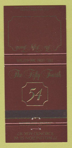Matchbook Cover - The Fifty Fourth Toronto ON 30 Strike
