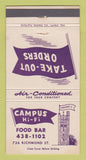 Matchbook Cover - Campus Hi Fi Food Bar London ON 30 Strike