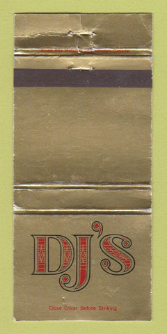 Matchbook Cover - DJ's Tavern Toronto ON Hydro Place 30 Strike