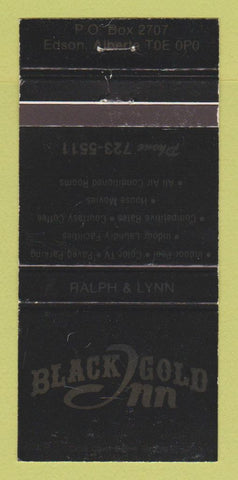 Matchbook Cover - Black Gold Inn Edson AB WEAR 30 Strike