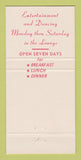 Matchbook Cover - Dearborn Square Restaurant Kankakee IL 30 Strike