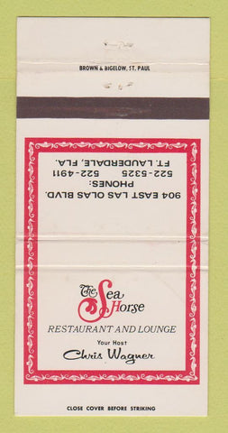 Matchbook Cover - Sea Horse Restaurant Fort Lauderdale FL WEAR 30 Strike