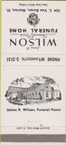 Matchbook Cover - Wilson Funeral Home Marion IL 30 Strike