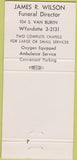 Matchbook Cover - Wilson Funeral Home Marion IL 30 Strike
