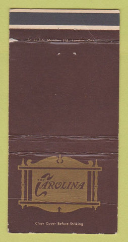 Matchbook Cover - The Carolina Calgary AB WEAR 30 Strike