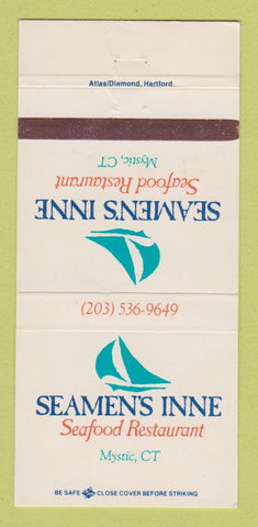 Matchbook Cover - Seamen's Inne Seafood Mystic CT WEAR 30 Strike