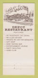 Matchbook Cover - Depot Restaurant Waukesha WI 30 Strike