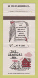 Matchbook Cover - Seaport Inn Alexandria VA WEAR 30 Strike