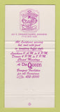 Matchbook Cover - Arnold's Restaurant Queen Long Beach CA 30 Strike