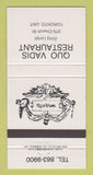 Matchbook Cover - Quo Vadis Restaurant Toronto ON 30 Strike