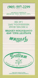 Matchbook Cover - Trillium Banquet Convention Center Mississauga ON 30 Strike