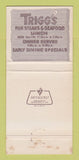 Matchbook Cover - Trigg's Steaks Seafood Tamarac FL WEAR 30 Strike