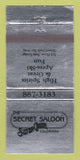 Matchbook Cover - Secret Saloon Silver Creek Colorado 30 Strike