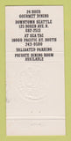 Matchbook Cover - 13 Coins Restaurant Seattle WA 30 Strike