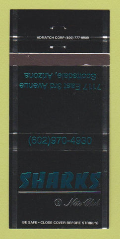 Matchbook Cover - Sharks Nite Club Scottsdale AZ 30 Strike