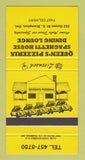 Matchbook Cover - Queen's Pizzeria Spaghetti House Brampton ON YELLOW 30 Strike