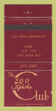 Matchbook Cover - 200 Fifth Ave Club New York City WEAR 30 Strike