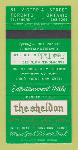 Matchbook Cover - The Sheldon Restaurant Toronto ON 30 Strike
