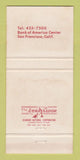Matchbook Cover - Carnelian Room San Francisco CA 30 Strike