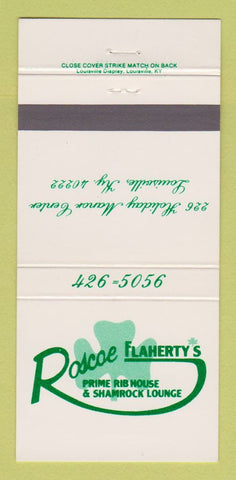Matchbook Cover - Roscoe Flaherty's Restaurant Louisville KY 30 Strike
