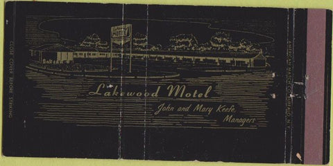 Matchbook Cover - Lakewood Motel Jamestown NY 30 Strike
