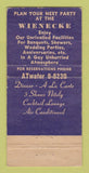 Matchbook Cover - Wienecke Restaurant New York City WORN 30 Strike