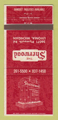 Matchbook Cover - The Sherwood Restaurant Livonia MI 30 Strike