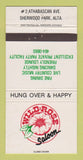 Matchbook Cover - Wild Rose Saloon Sherwood Park AB 30 Strike