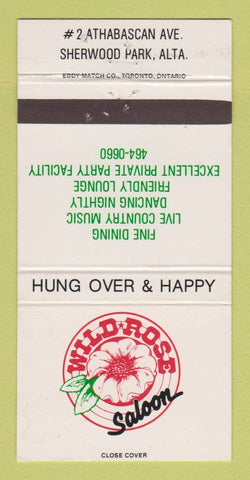Matchbook Cover - Wild Rose Saloon Sherwood Park AB 30 Strike