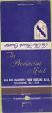 Matchbook Cover - Provincial Motel New Orleans LA 30 Strike