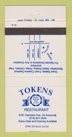 Matchbook Cover - Tokens Restaurant St Louis MO 30 Strike